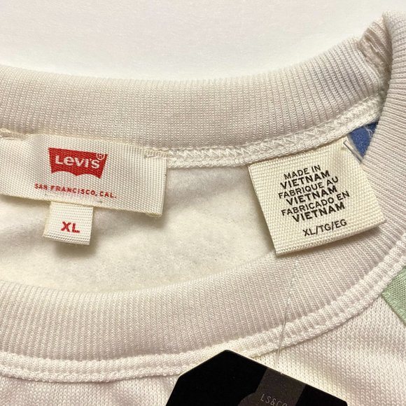 Levi's Colorblock Crewneck Sweatshirt Size X-Large - Picture 5 of 12
